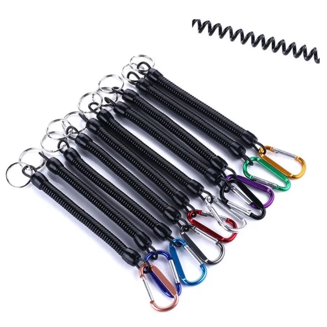 Essential Safety Key Chain Holder with Retractable Coil and Carabiner Clip