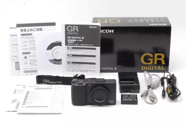 [Top MINT in Box Shot:8] RICOH GR DIGITAL III Black 10.0 MP Camera From JAPAN