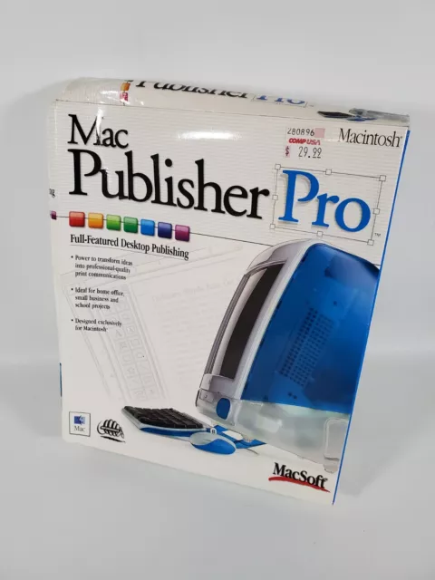NEW IN BOX 2000 Mac Publisher Pro MACSOFT PC Software Apple Macintosh CD-rom C6