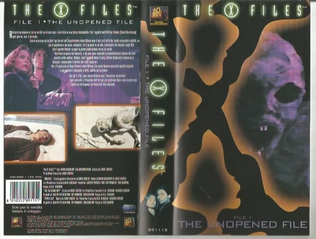 Videocassetta Vhs-The X Files-File 1-The Unopened File-20Century Fox-1996