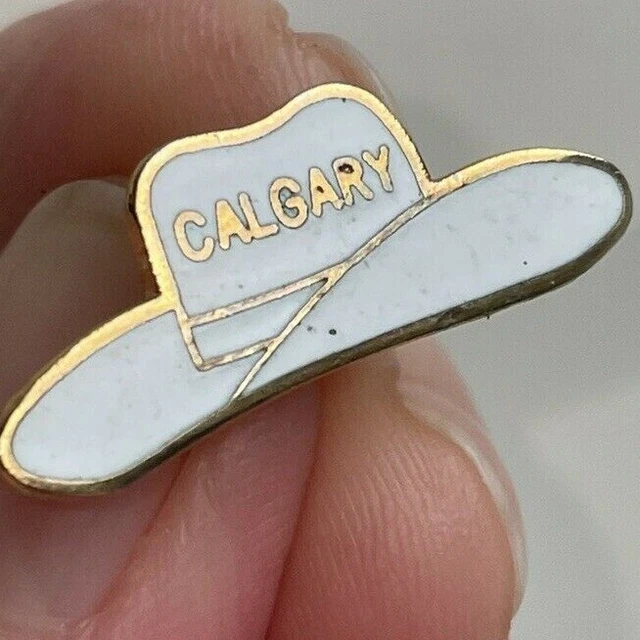 CALGARY COWBOY STETSON Hat Alberta Canada Enamel Stampede Cowgirl City