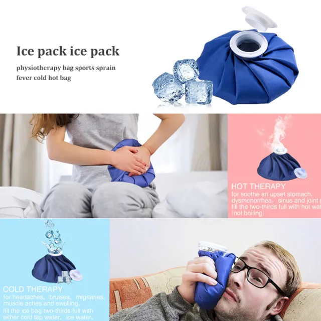 Reuseable Ice Pack Bag Sports Injury Reduce Muscle Pain Swelling First Aid 9inDM 2