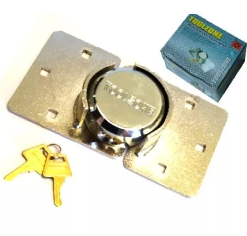 Van Shed Security Extra Strong Round Padlock  Hasp Clasp Bolt With  2 Keys    Nb