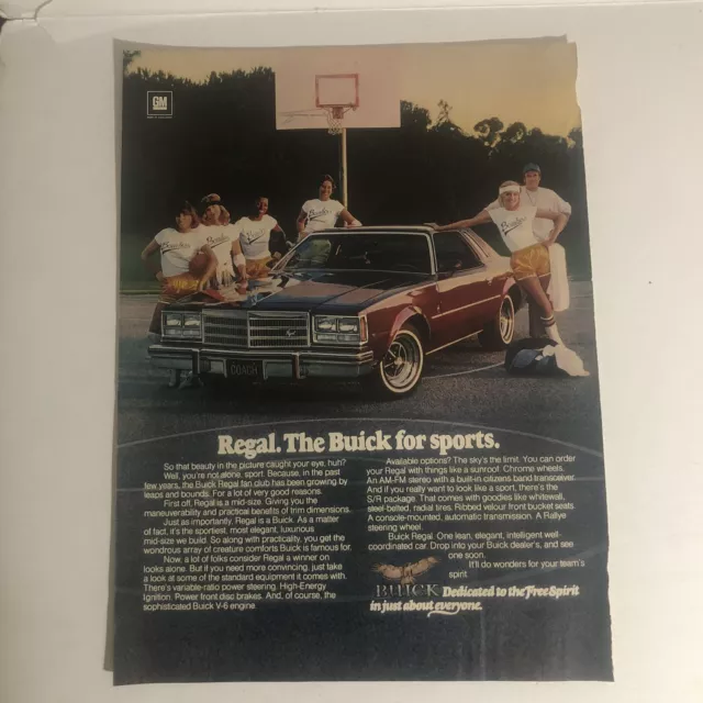 1976 Buick Regal Automobile Print Ad Vintage Advertisement Pa10