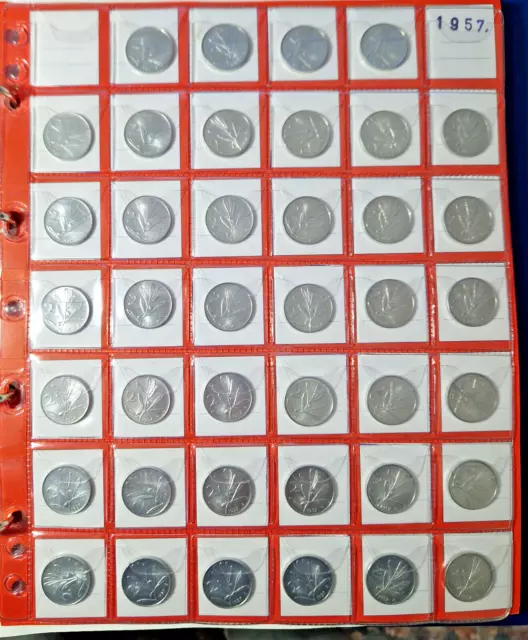 Lotto  40 monete da  2 lire  anno 1957