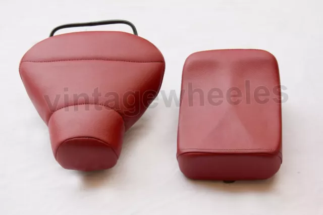 Vespa Front Saddle Rear Seat Set Red Sattel Sitzkissen Set VBB,SUPER,PX,RALLY