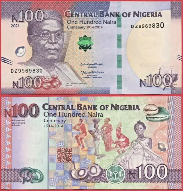 Nigeria 100 Naira 2021 P41 Banknote Unc