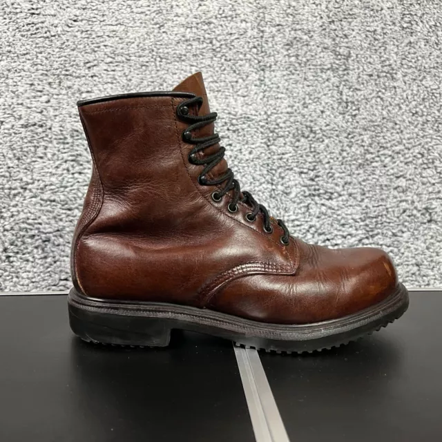 Vintage Red Wing Boots Mens 10.5 E Brown Dark Leather Soft Toe Logger Work 1212