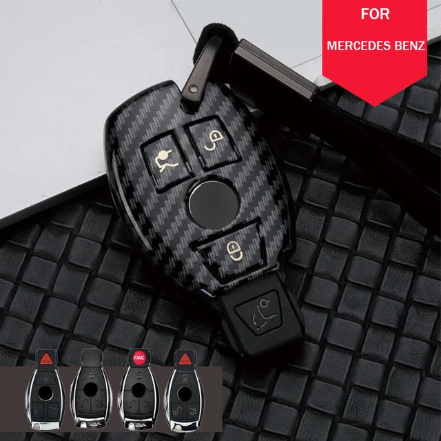 Carbon Fiber Style Car Key Fob Case Cover For Mercedes Benz C E S G CLA CLS CLK