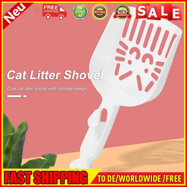 Cucchiai per pulitori WC portatile lettiera per gatti manico lungo in plastica prodotti per animali domestici