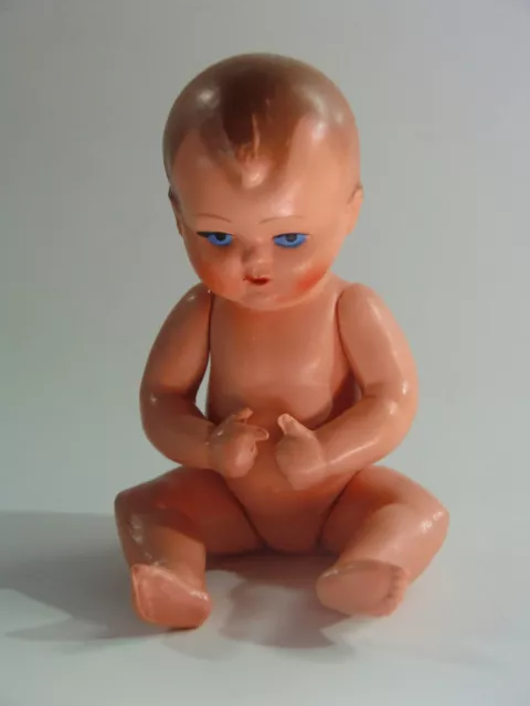 Kleines  Celluloid-Baby-Püppchen von SK   8,5 cm  für Puppenhaus 