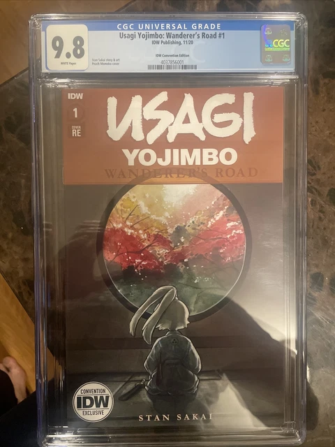 CGC 9.8 Usagi Yojimbo Wanderer's Road #1 Convention Edition Variant Peach Momoko