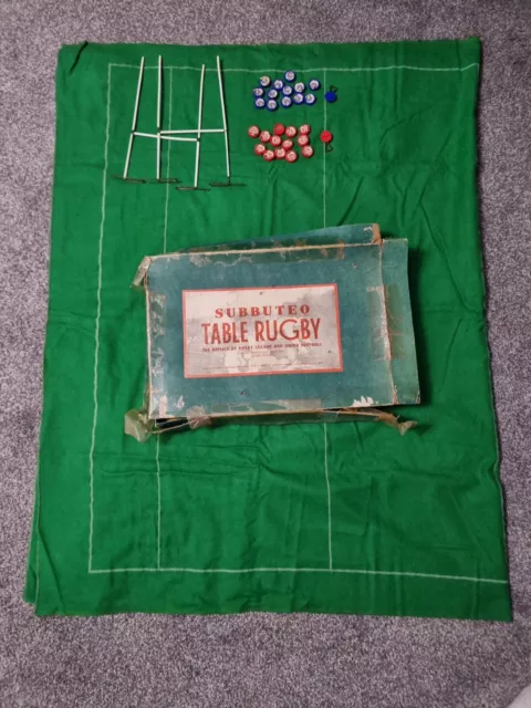 VINTAGE SUBBUTEO TABLE Rugby Boxed Set 1960s £32.99 - PicClick UK