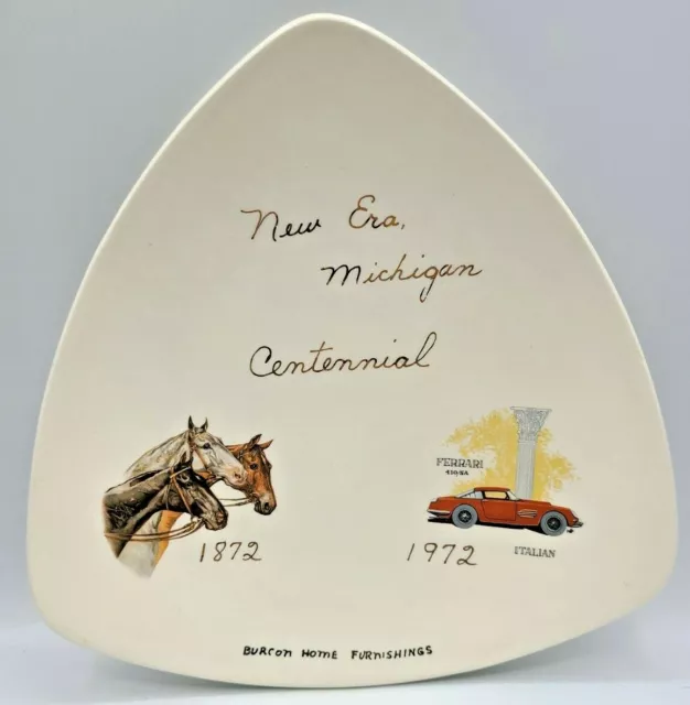 New Era Michigan Centennial Plate Burcon Home Furnishings 1972-1972