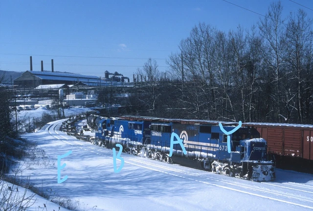Conrail CR SD50 Action Bethlehem PA 1994 Original Kodachrome