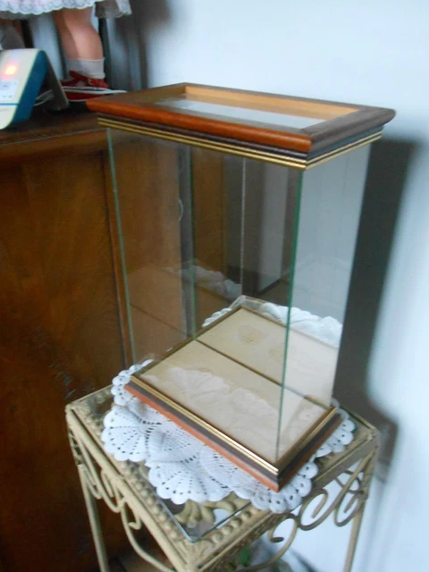 PETITE VITRINE ANCIENNE en verre et bois pour objets de collections EUR ...