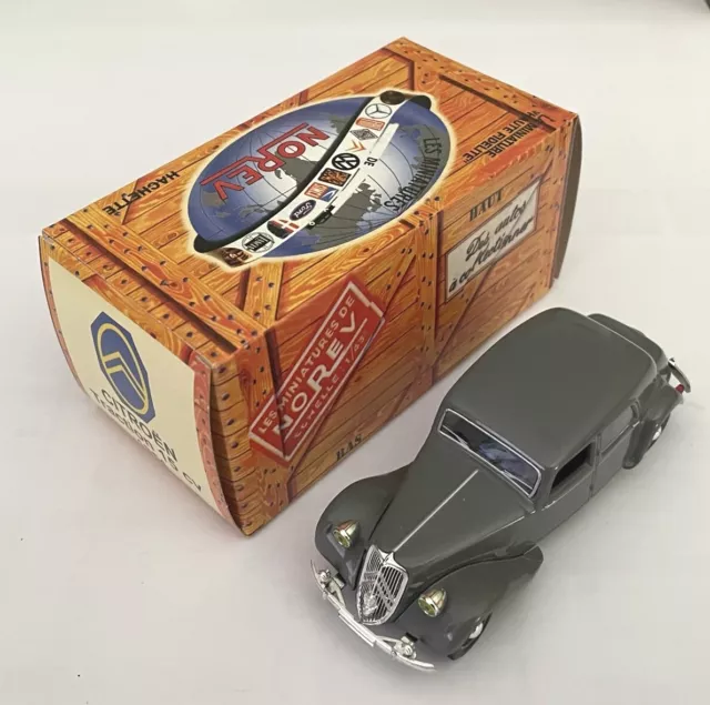 Norev Hachette Citroen Traction 15 Cv 1954 Gris + Boite D Origine