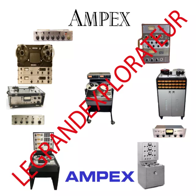 Ultimate  Ampex  Operation  Repair Service manual & Schematics    350 PDF on DVD