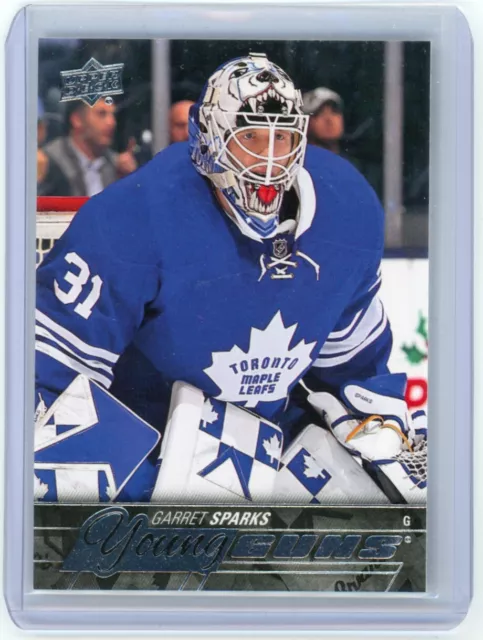 2015-16 Upper Deck Young Guns Garret Sparks Rc Toronto Maple Leafs #480