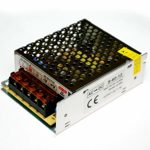 Transformateur Alimentation 200W AC 100-220V Vers DC 12V/24V - Pour Bandeaux LED - IP20 - Marque Sun_Sone - Neuf