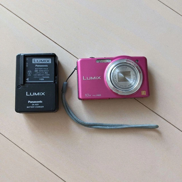 PANASONIC LUMIX DMC-FX77 Pink Digital Camera with Charger Tested