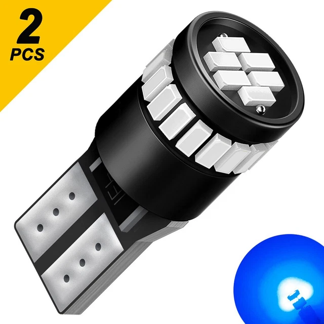 2X LED T10 194 168 W5W BLUE Car Trunk Interior Map License Plate Light Bulb Lamp