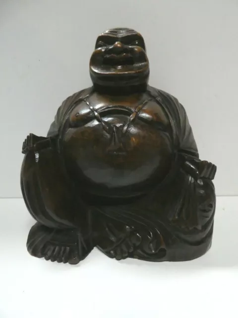 Old Wooden Carved Timber Buddha Statue