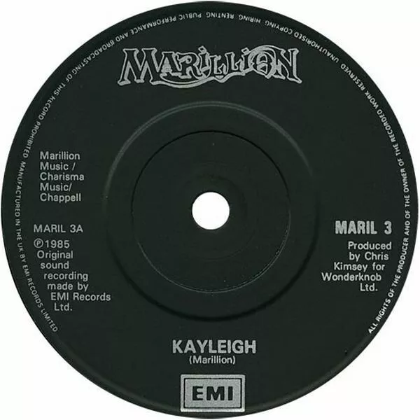 MARILLION ~ Kayleigh ~ Original 1985 UK solid centre 2-track 7" vinyl single~p/s 3