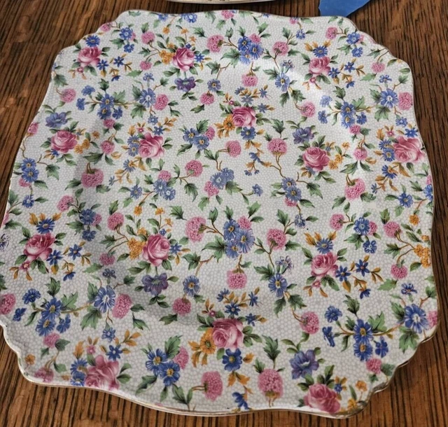 Vintage Royal Winton Chintz China England Grimwades Old Cottage Dinner Plate 9in