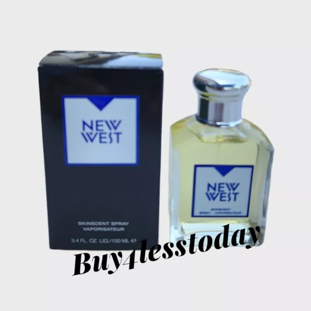 NEW WEST by ARAMIS 3.3 / 3.4 oz Skinscent Spray edc Cologne for Men NEW IN BOX