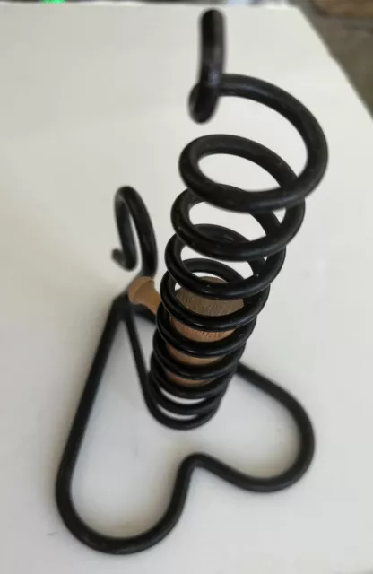 AMISH COURTING CANDLE - Wrought Iron Taper Holder Primitive 6” Tall
