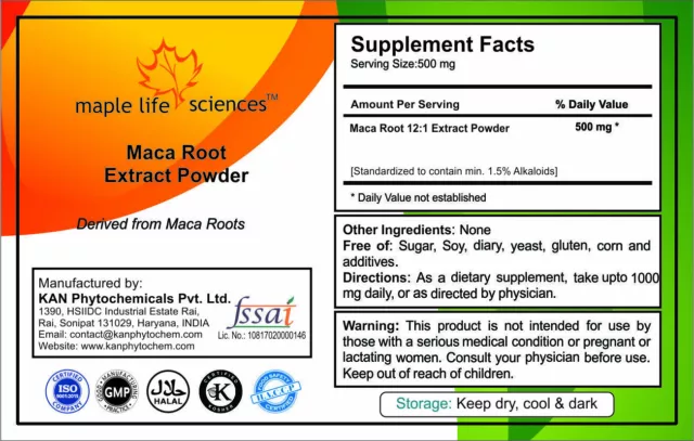 Maca Root Extract (Lepidium meyenii) Powder, Enhance energy, sex drive, libidoER