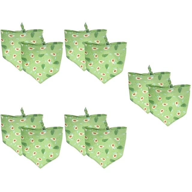 10 pcs Fruit Pattern Summer Dog Bandana Dog Bandana Soft Doggy Kerchief Pet