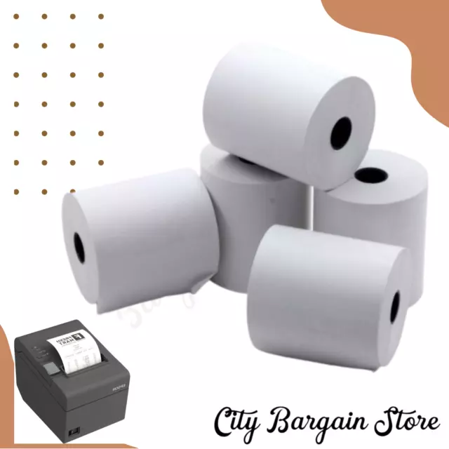 Replacement 80x80 Thermal Receipt Paper Till Roll Compatible With Epos Terminals