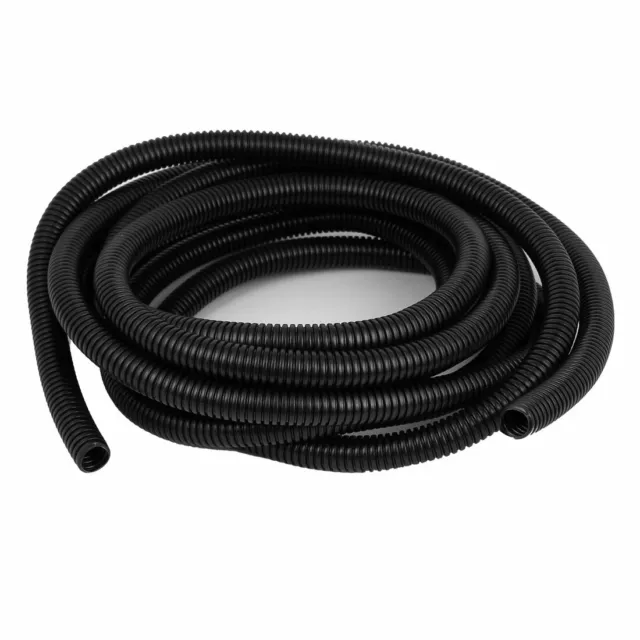 6m Long 20mm Dia PVC tuyau ondulé Flexible Conduit Tuyau Tuyau Noir