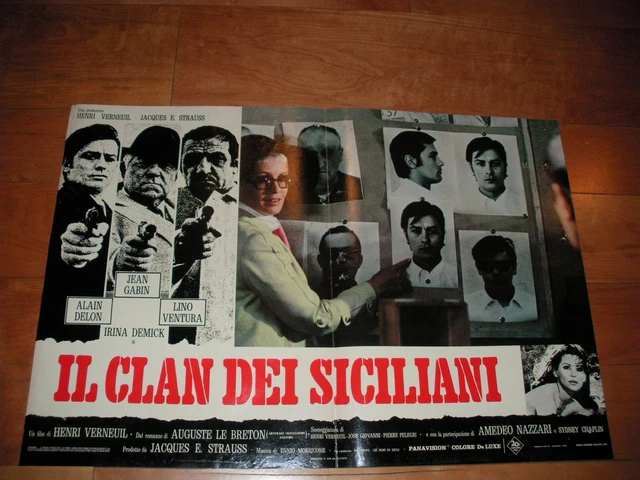 Poster Cinema Francese - Il Clan Dei Siciliani Con Alain Delon, Jean Gabin E Lino Ventura - Stampa HD 40x50 Cm Prodotta In Francia