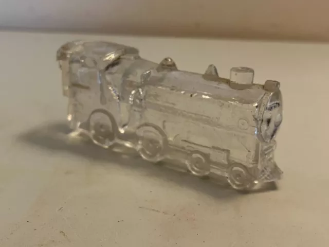 Vintage 1940'S Glass Train Locomotive Engine Candy Container