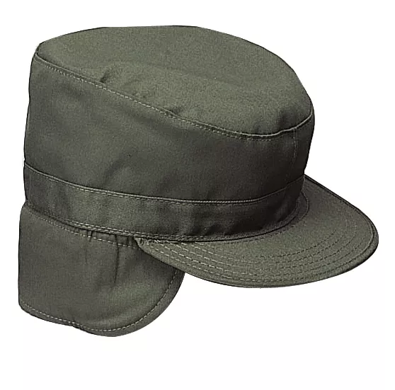 US Bdu Gi Winter Army Mütze Cap Hat with Ear flaps OD Green oliv 7 3/4 XLarge