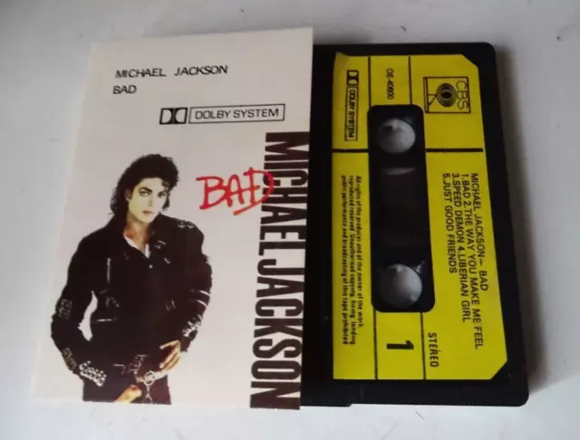 Michael Jackson  k7 audio etrangere , tape "Bad "