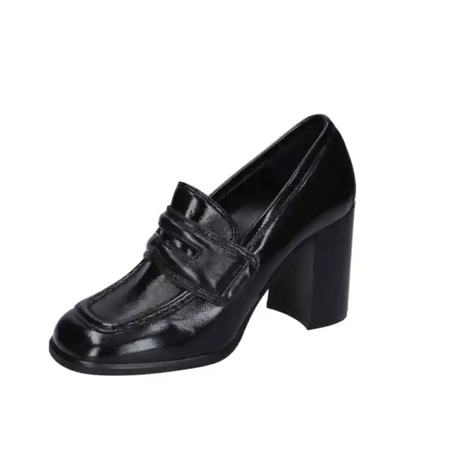 chaussures femme IL'LA escarpins noir cuir brillant EZ478