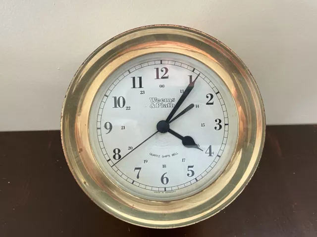 Weems & Plath Admiral clock - solid brass - for parts - nautical clock