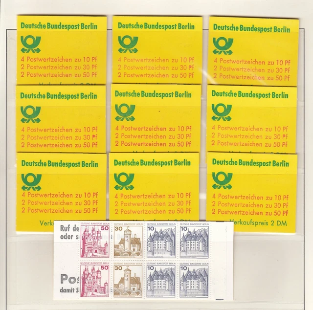 Berlin: 10 Markenheftchen Nr. 10ba  postfrisch!    (59)