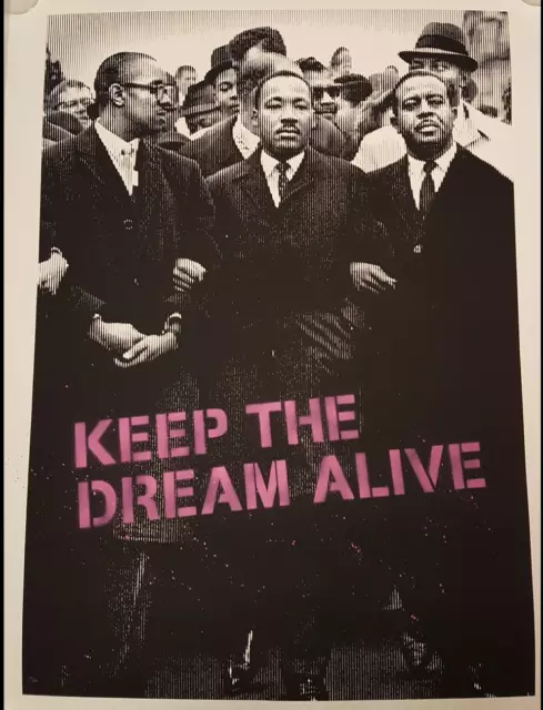 Mr Brainwash Keep the Dream Alive MLK print pink Martin Luther King /50 Banksy 2