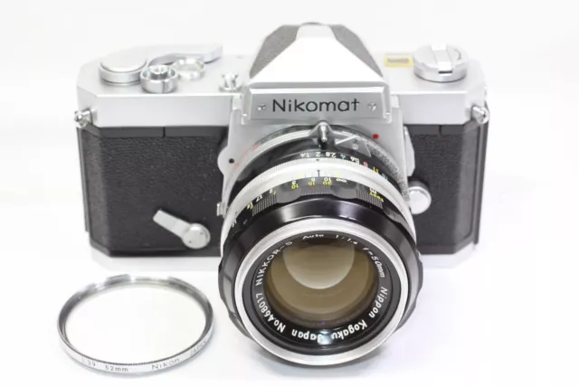 TEL QUEL Nikon Nikomat FT 35mm Film Camera Argent Nikkor-S Auto 50mm F/1.4...