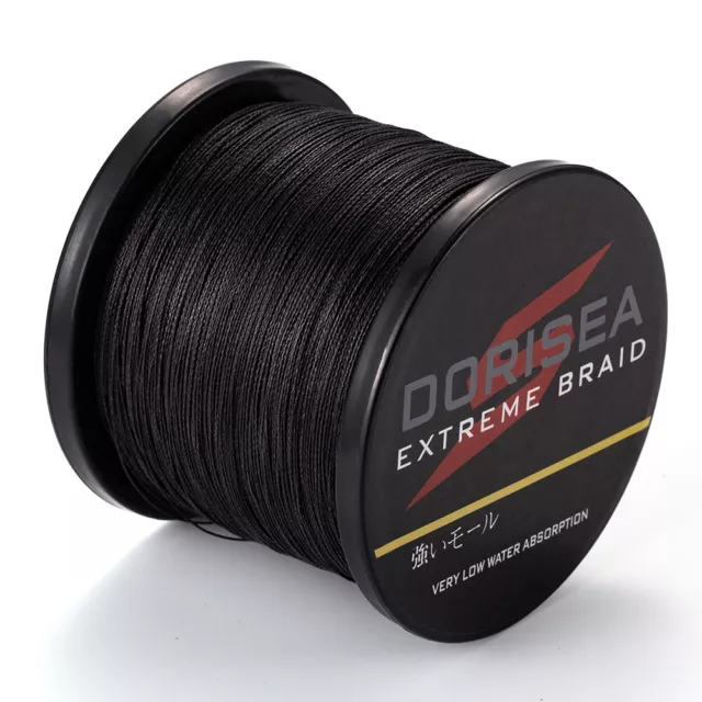 500M Black 6lb-100lb Super Power Dyneema PE Braided Fresh/Saltwater Fishing Line