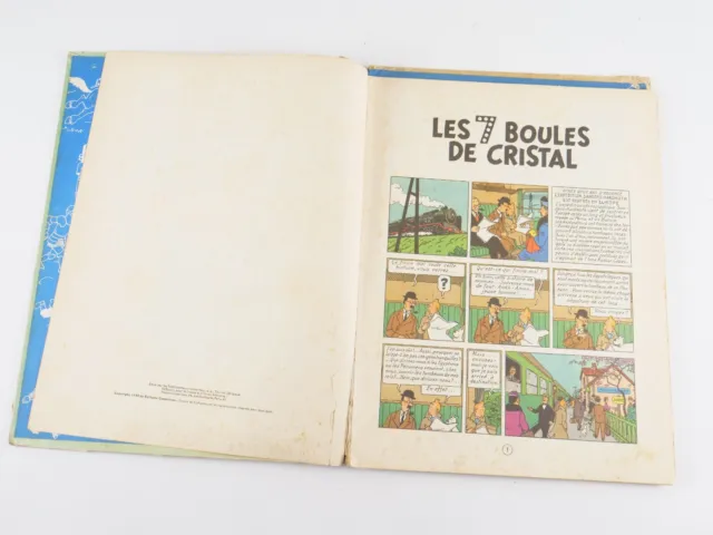 BD Tintin Les sept boules de cristal Hergé édition B17 de 1956 3