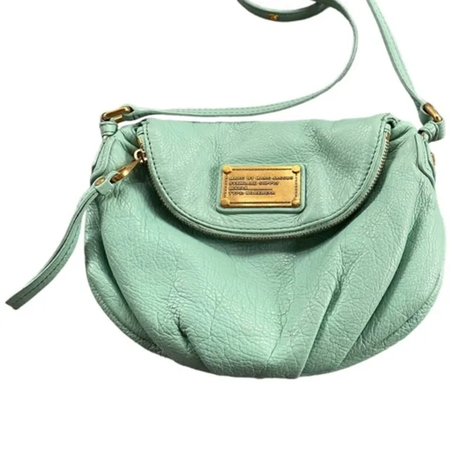 Marc By Marc Jacobs Classic Q Karlie Leather Handbag Crossbody Bag Mint Green