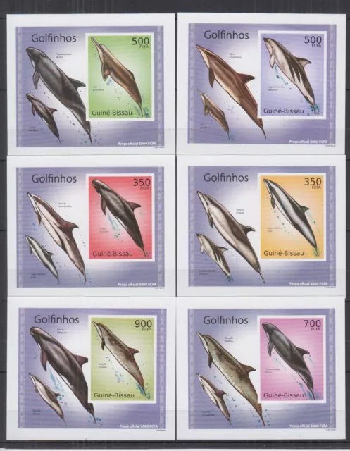 ST410Id. Guinea Bissau  - MNH - Dolphins - 2010 - Deluxe - imperf