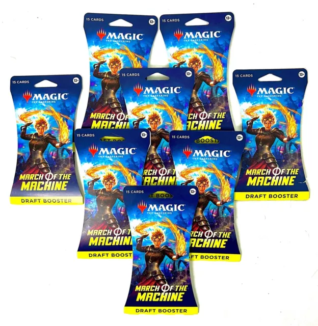 Magic The Gathering March of the Machine Draft Booster Pack - Lot of 8
