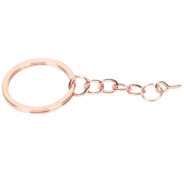 Oro Rosa 30mm/1.2in 10pcs Decorazione Key Ring Key Chain Parts Con Vite Ey H DB3